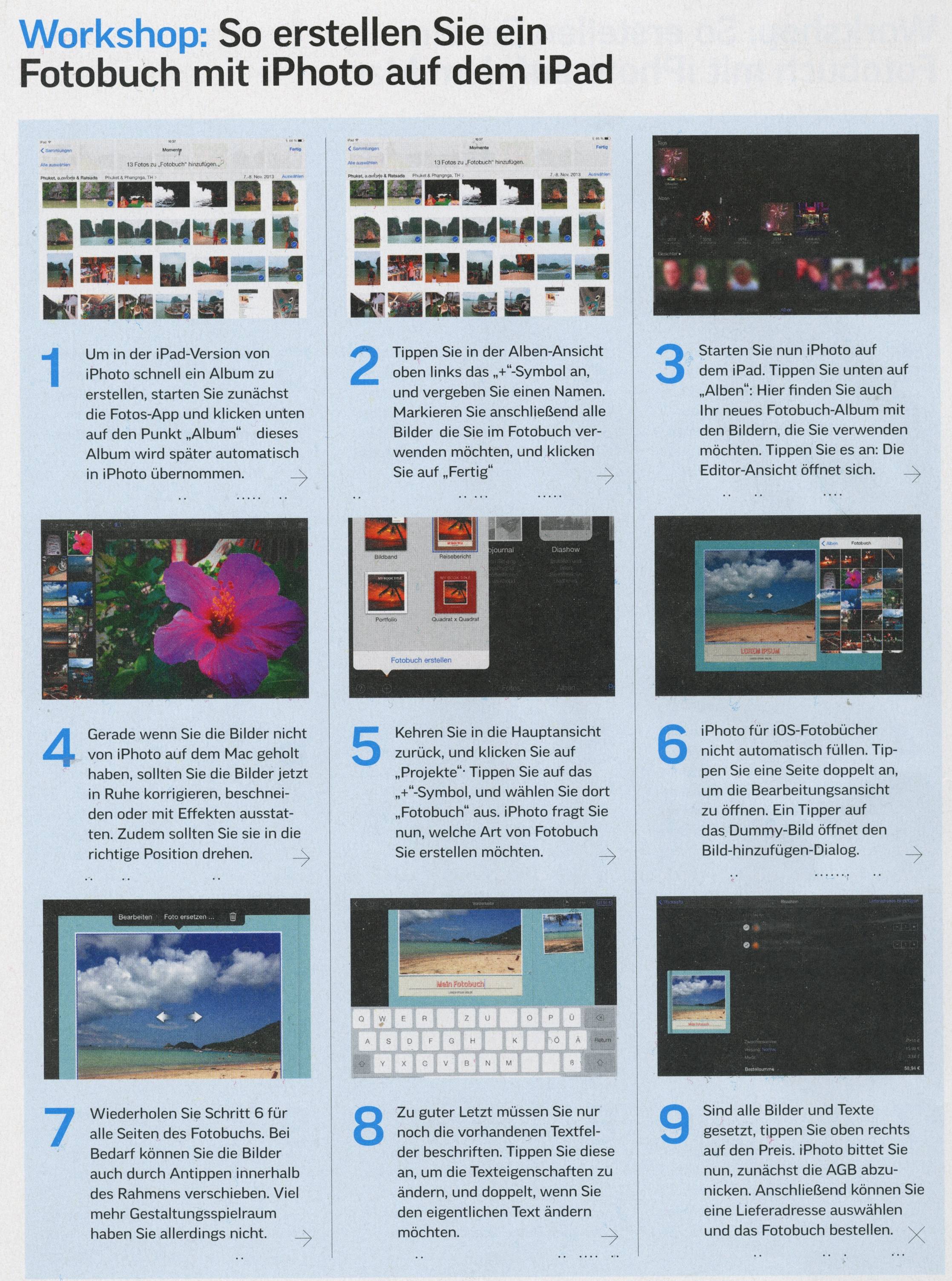 Fotobuch mit iPhoto erstellen